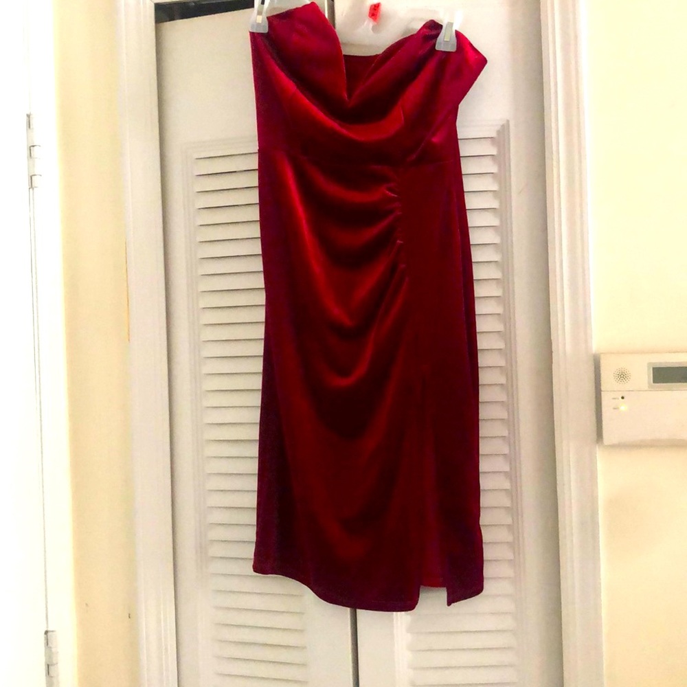 Brand new sexy red velvet dress